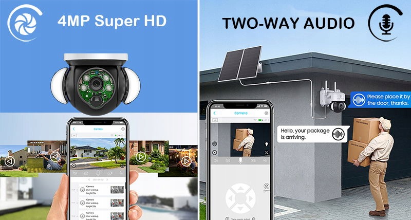 Solární Hd kamera Viking HDs03 4G 20000mAh barevné noční vidění IP66