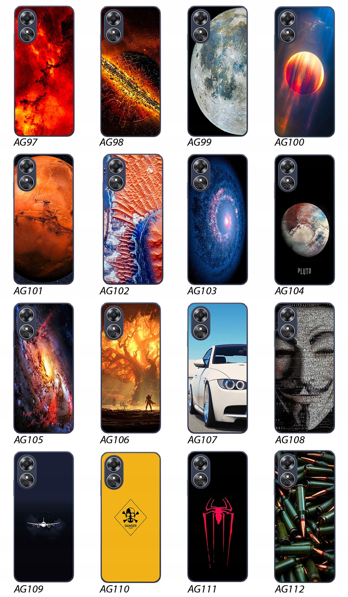 ETUI PLECKI FOTO Case OBUDOWA Pokrowiec JAKOŚĆ WZORY SZKŁO 9H do Oppo A17 Typ plecki