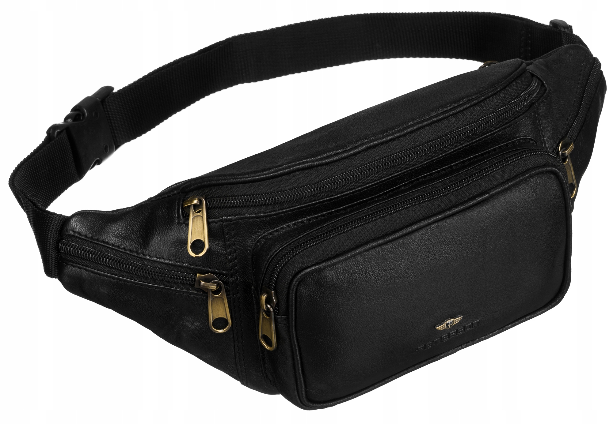 Kožená ledvinka Peterson z pravé kůže – módní ledvinka/kabelka přes rameno nebo na boky