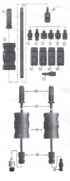ŚCIĄGACZ WTRYSKIWACZY DIESEL WTRYSKÓW BOSCH DELPHI EAN (GTIN) 5902241103302