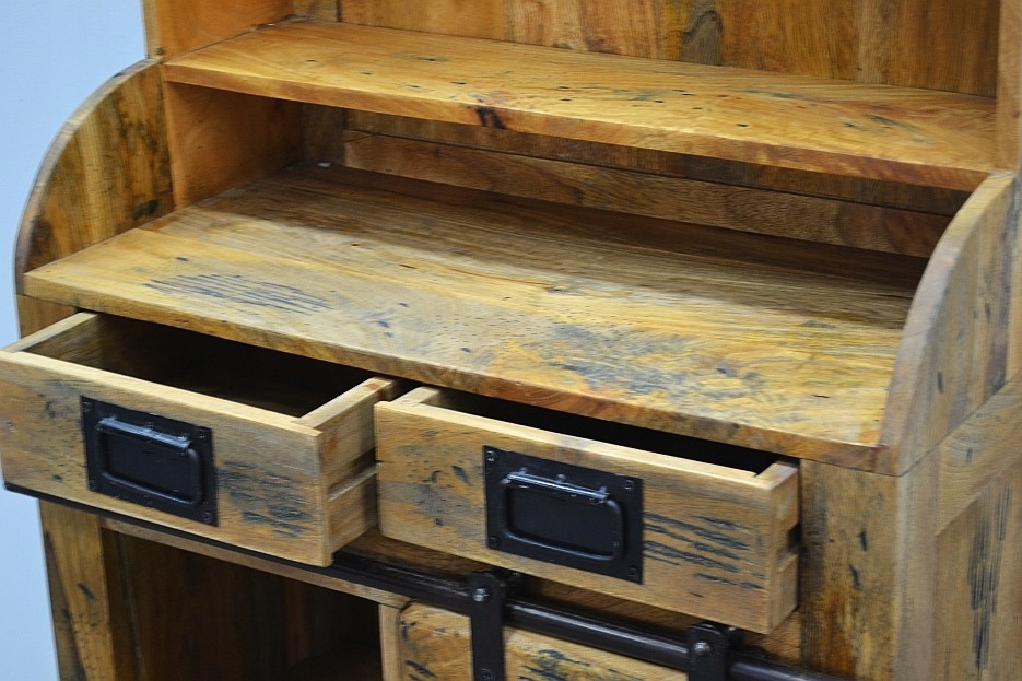 REGAŁ BAR drewniany MANGO seria RAILWAY Kolekcja RAILWAY