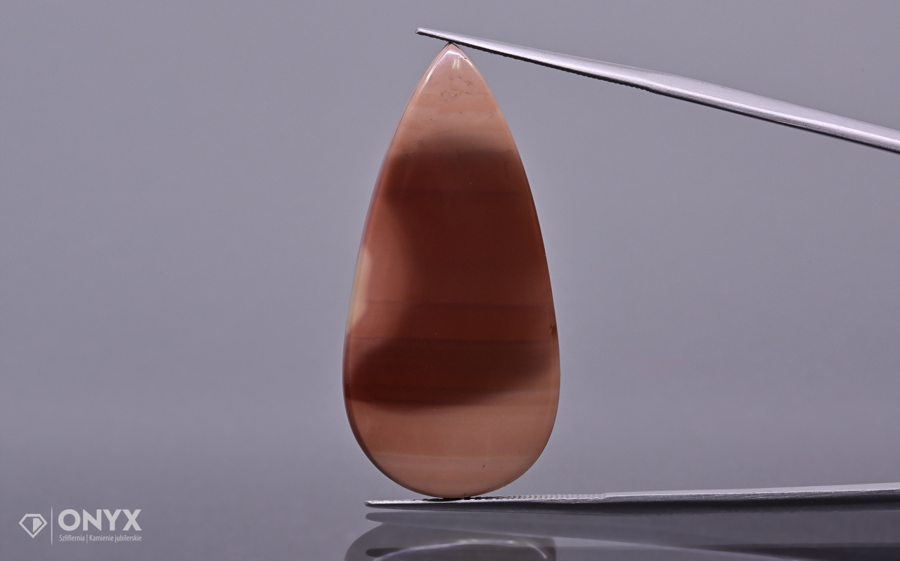 Jaspis Imperial konvexní slzná destička 36x17,5 mm