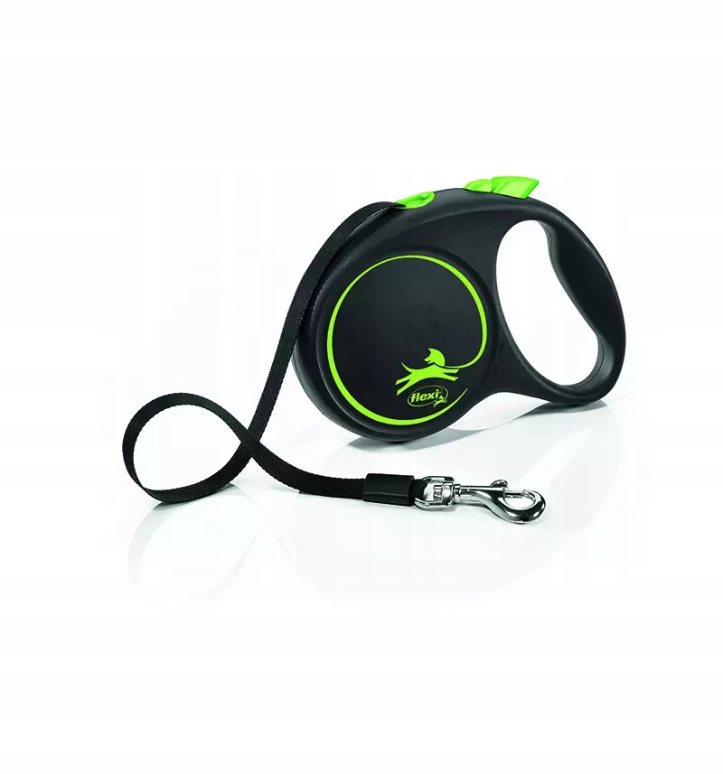 

Flexi Black Design automa Smycz M 5m taśma Zielona