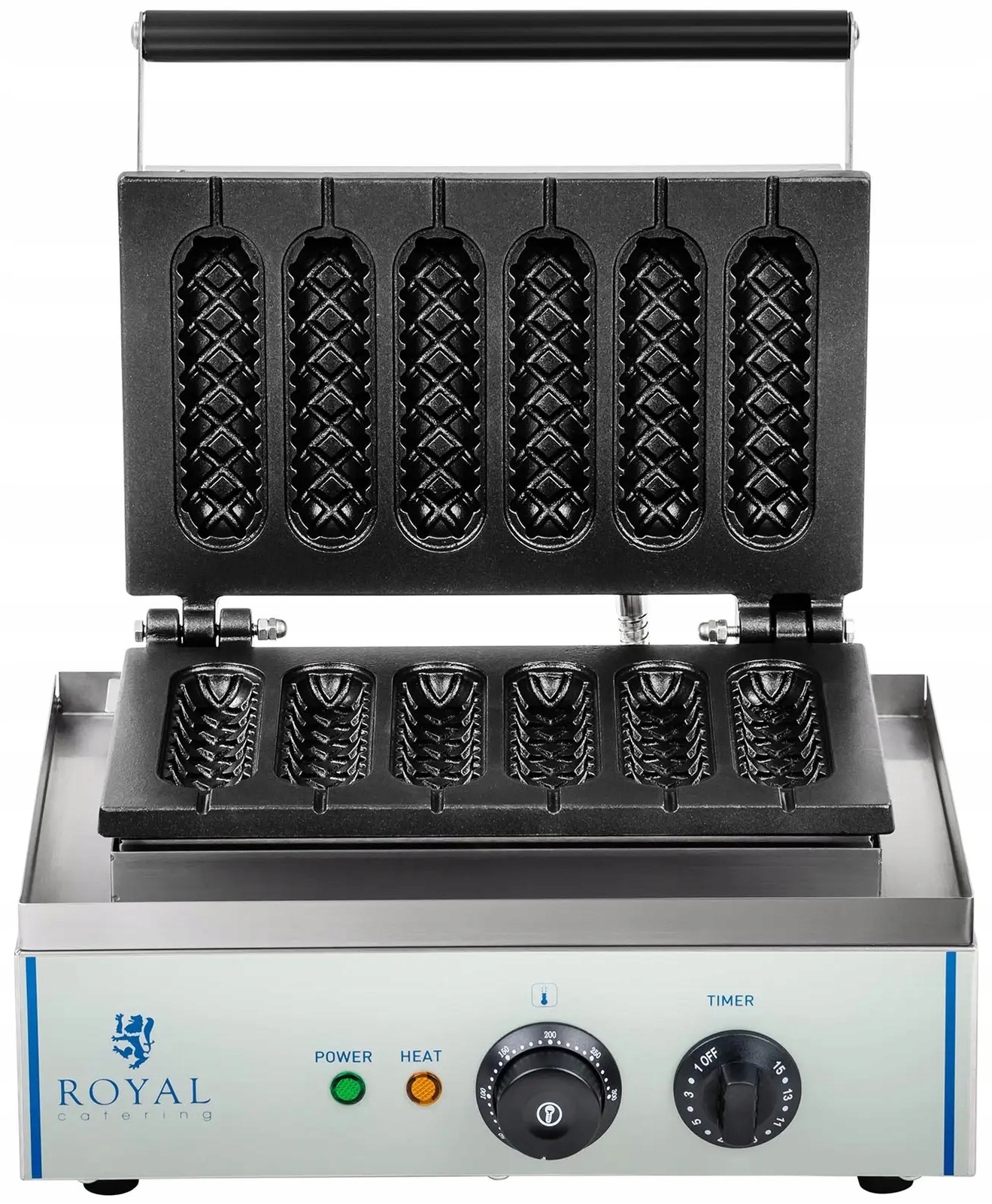Gofrownica do corn dogów na patyku 6szt Royal Catering RCWM-1500-S 10010318