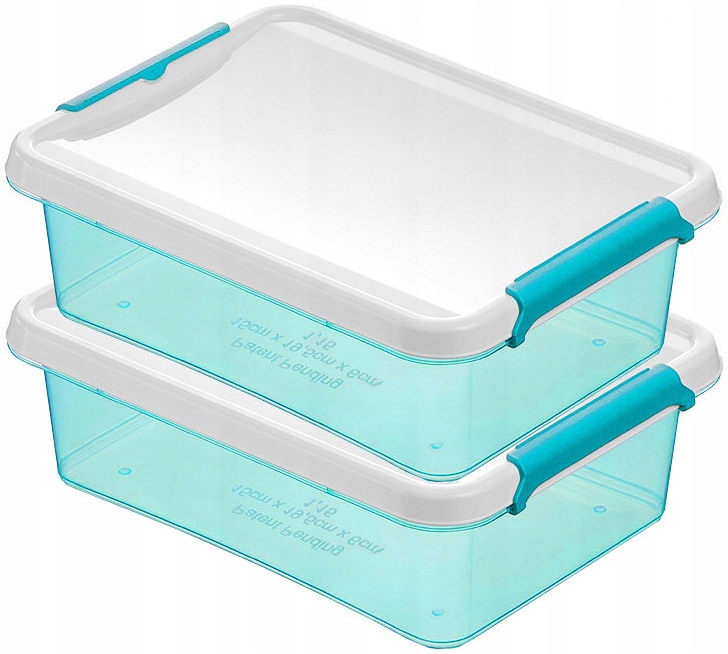 

2 x Pojemnik Na Żywność Z Pokrywką Pudełko 1,15 l