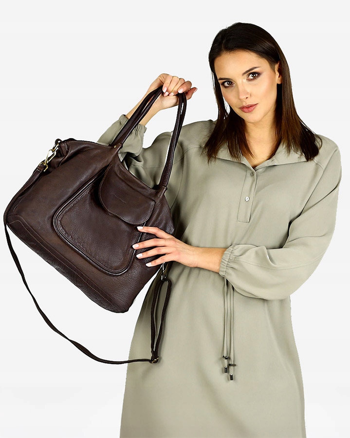 Duża torebka damska SHOPPER skórzana Marco Mazzini Marka Marco Mazzini