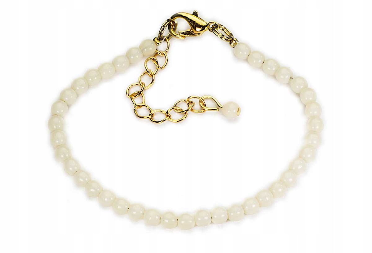 

Szklana Bransoletka Męska Ecru Złota Kiara