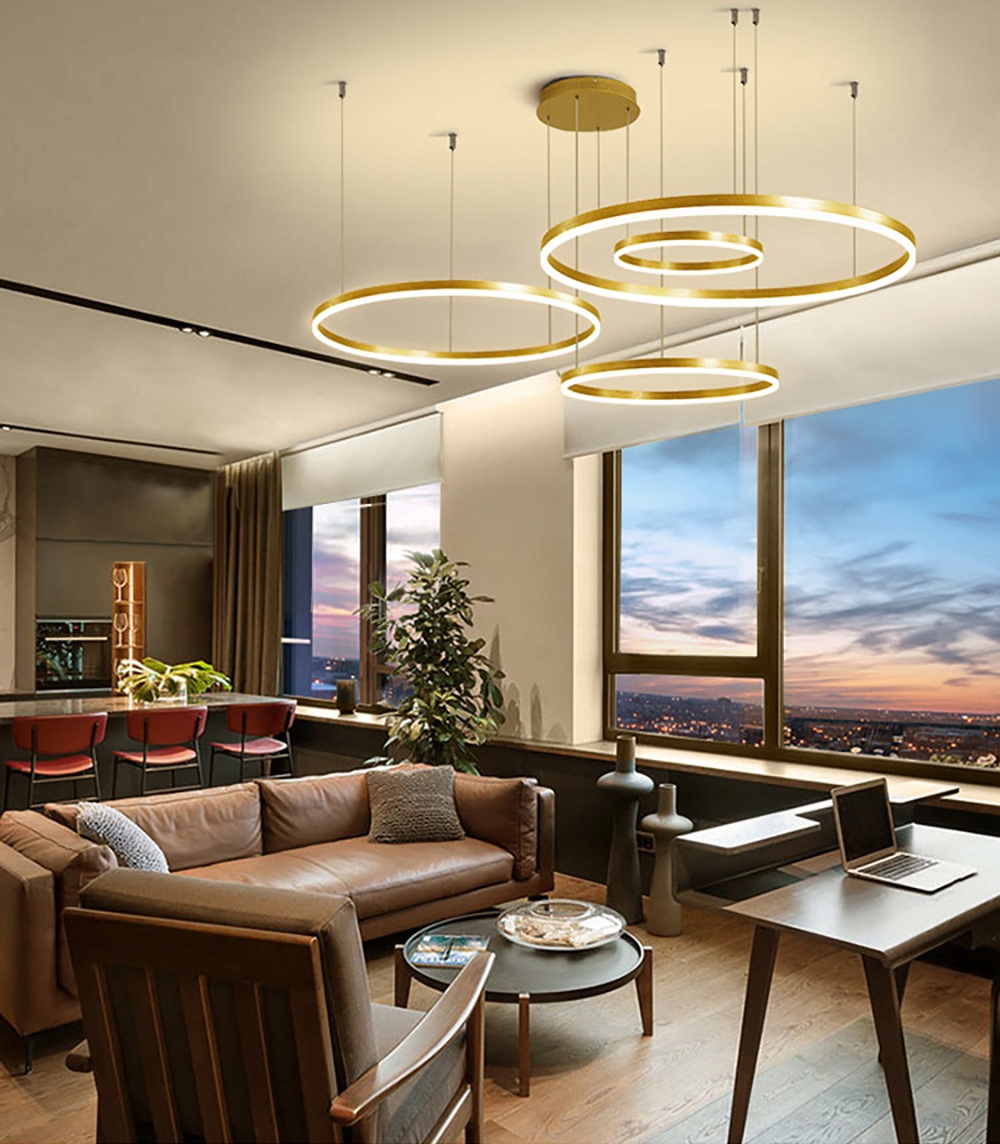 NOWOCZESNA LAMPA WISZĄCA LED 120W 80/60/40/20cm Marka Interlook