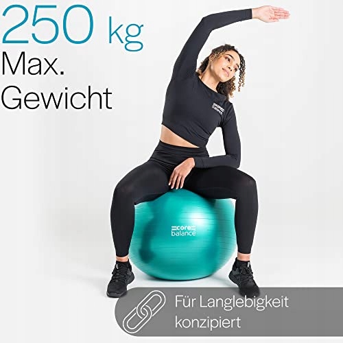 CORE BALANCE Antywstrząsowa Piłka Gimnastyczna Fitness Yoga Ciąża z Pompką — miniatura 4