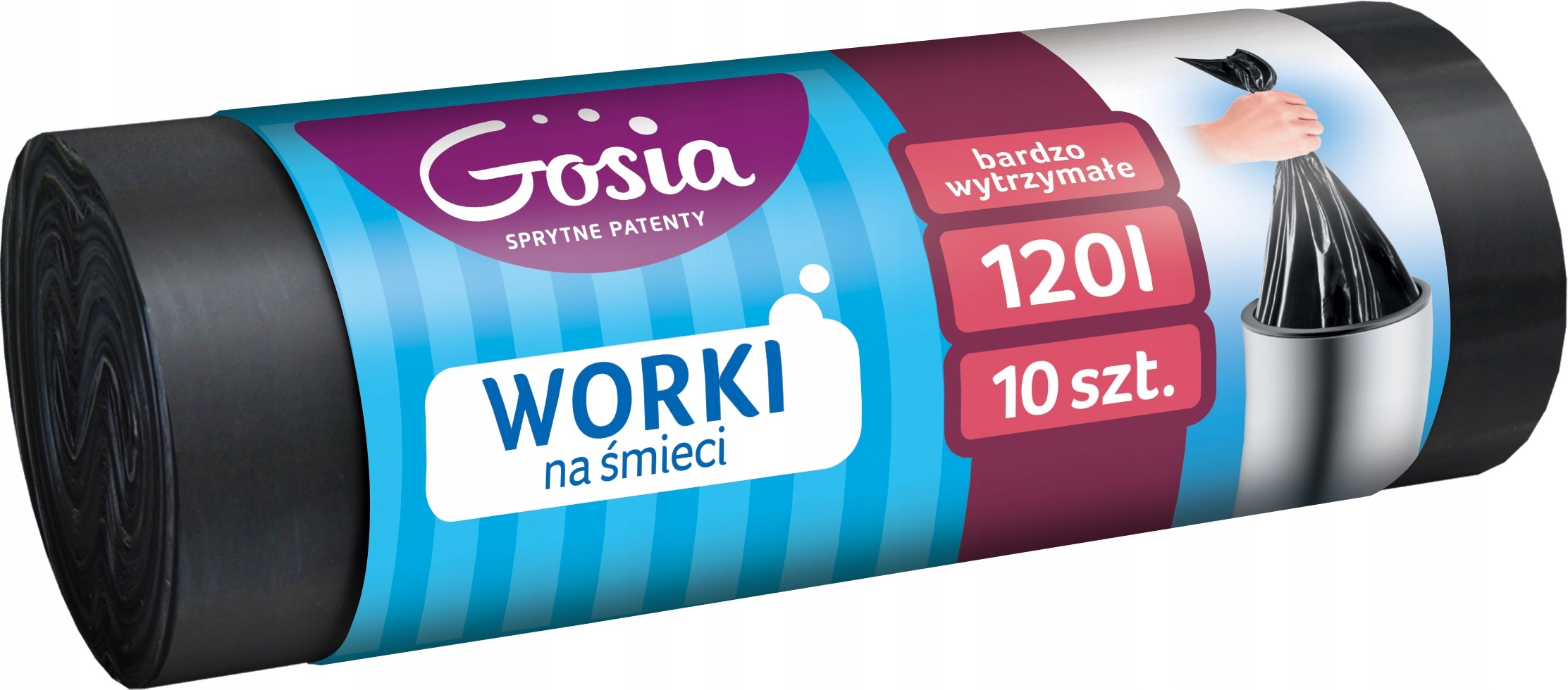 

Gosia Worki na Śmieci Ldpe 120L 10szt Czarne Mocne