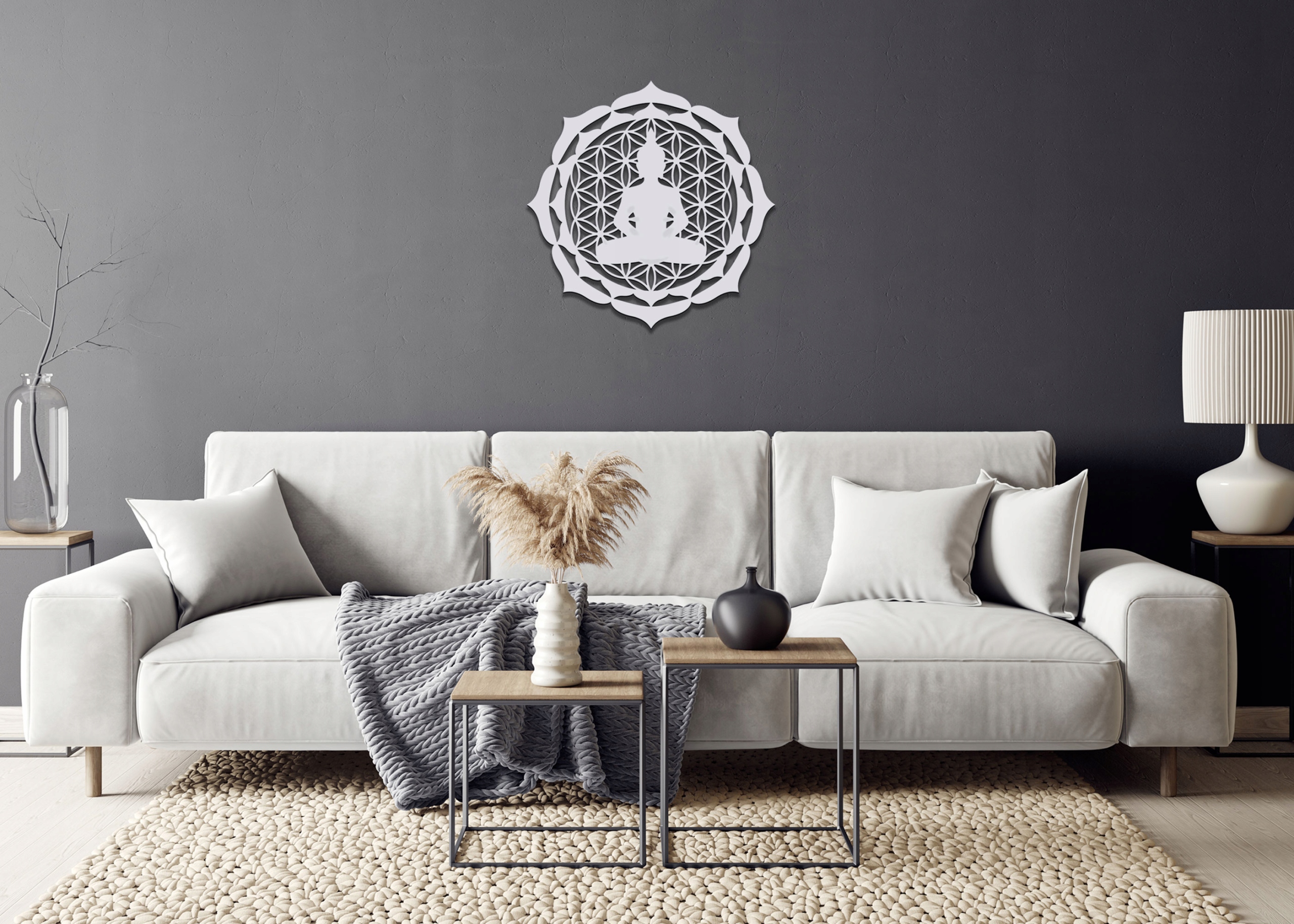 Kwiat Życia, Budda, Dekoracja Ścienna Drewniana Kod producenta MISSING DECOR