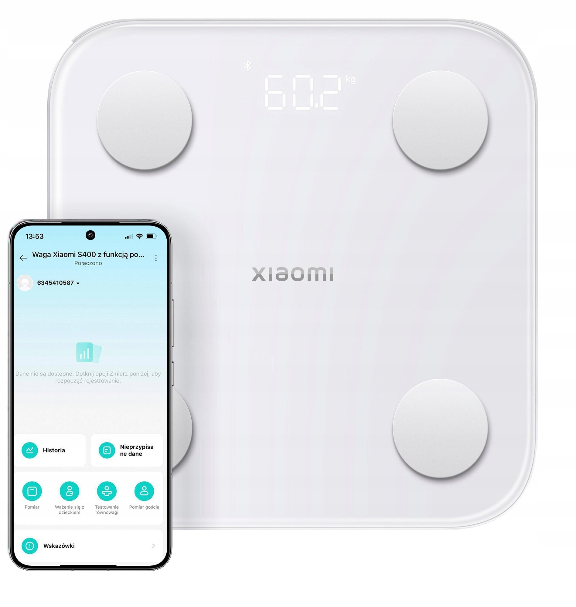 Waga Łazienkowa Xiaomi Mi Body Composition Scale S400 Inteligentna