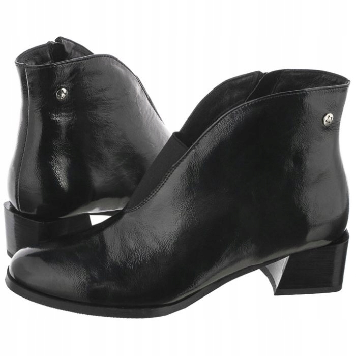 Dámské boty Kotníkové Boty Kožená obuv Maciejka Černá 04777-20/00-3