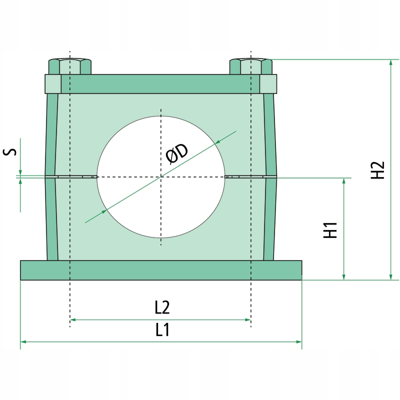 Obejma rur hydraulicznych RS E IV fiØ28mm DIN 3015 Stan opakowania oryginalne