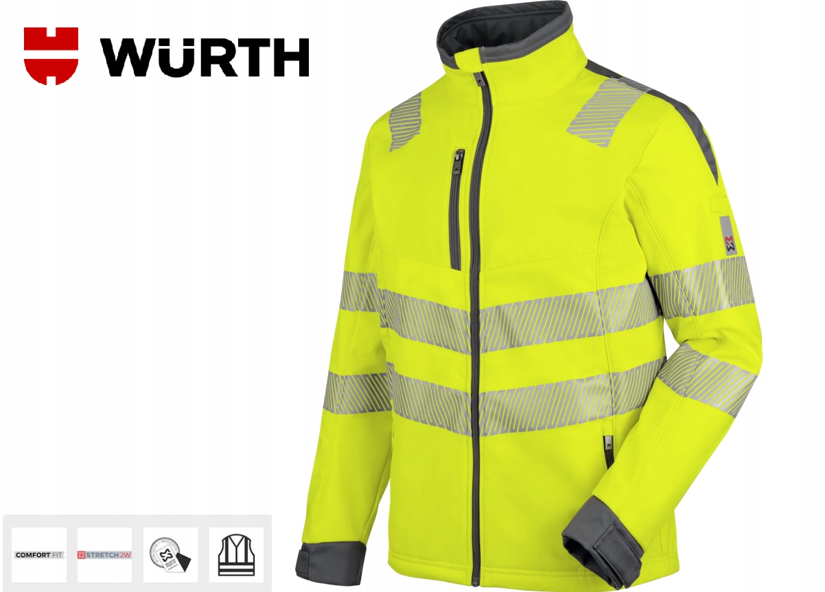 Kurtka Wurth Softshell Neon Yellow rozmiar S