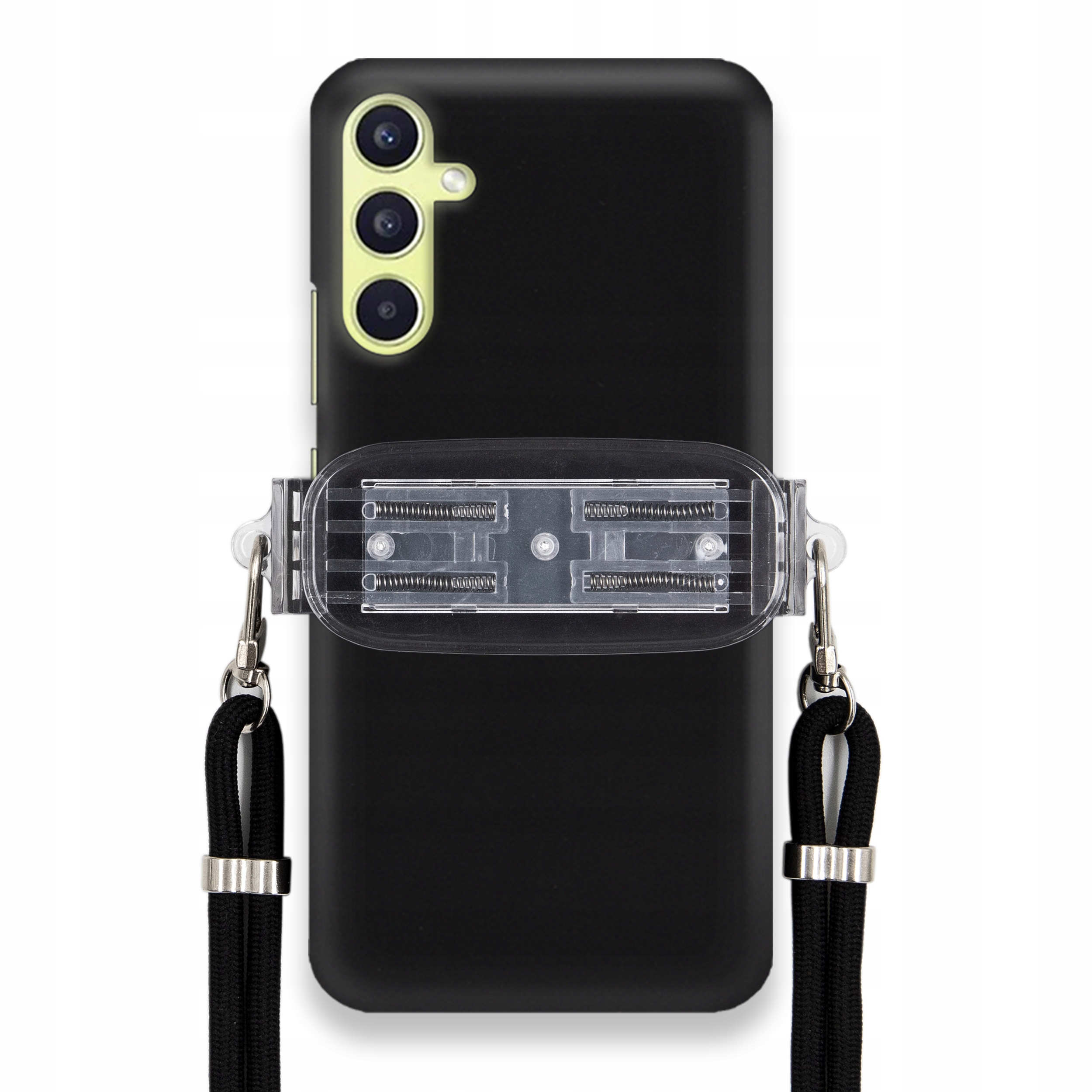 Pouzdro Pro Samsung A34 5G Smooth Černé Pouzdro Univerzální Držák Černá Šňůra