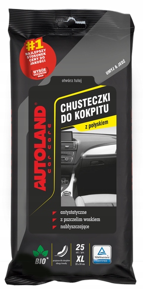 Autoland chusteczki do kokpitu polysk 12x 25szt