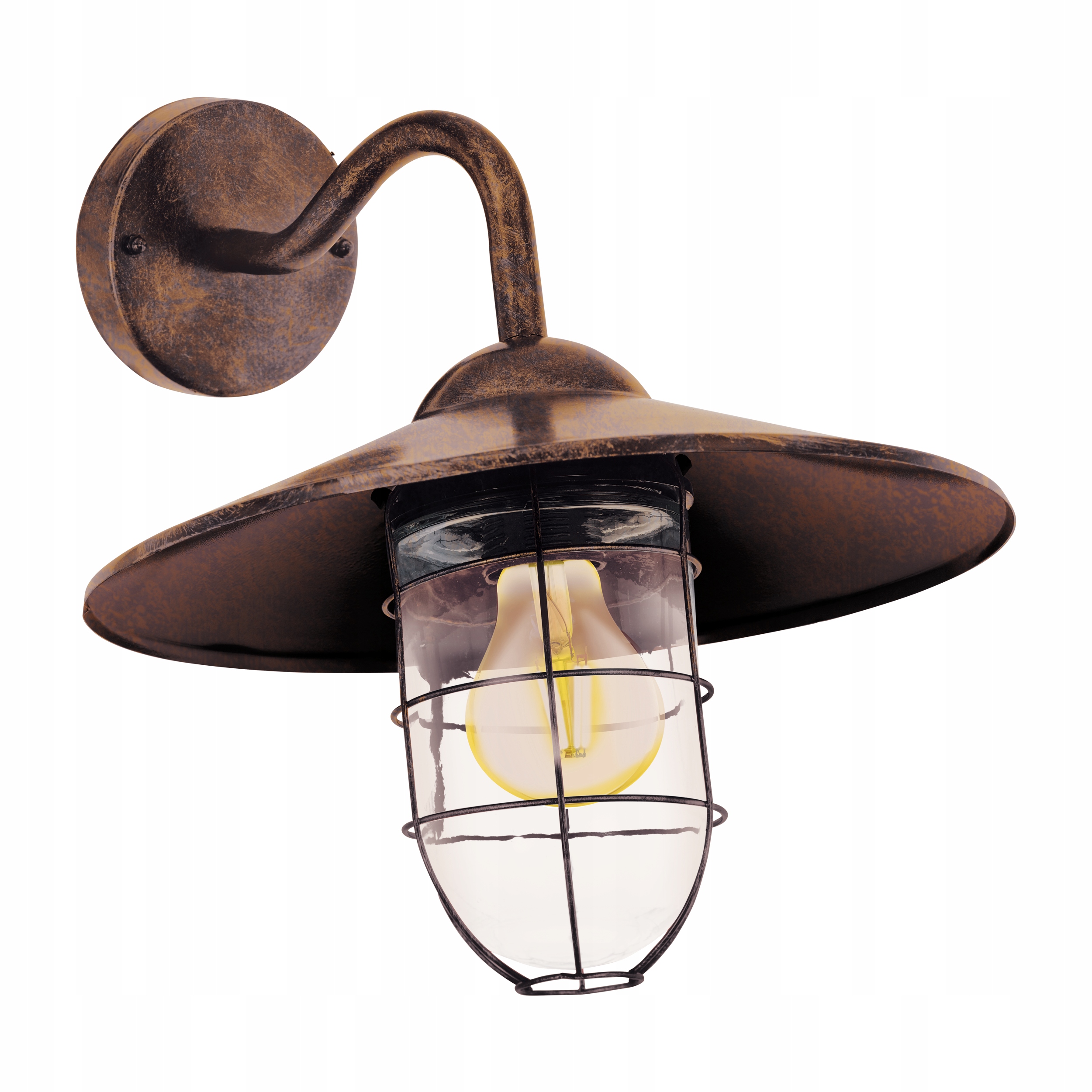 Eglo Vonkajšia Nástenná Lampa Záhradná E27 60W Medená Retro