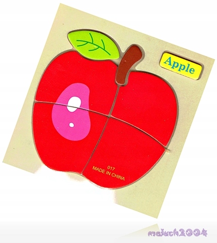 DREWNIANE PUZZLE układanka ANGIELSKI Marka inna