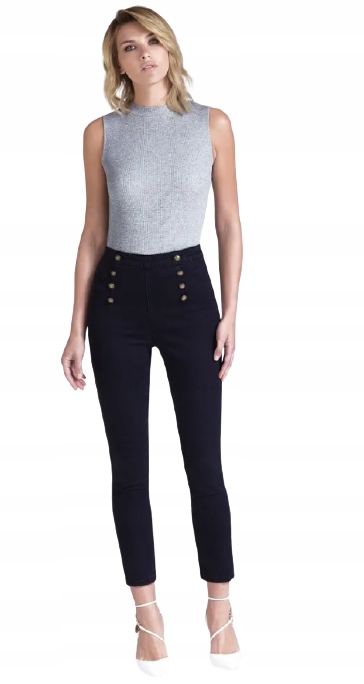 Guess Džíny S Knoflíky, Černé Úzké Nohavice 29 2A1G3_A1* 29 2_1