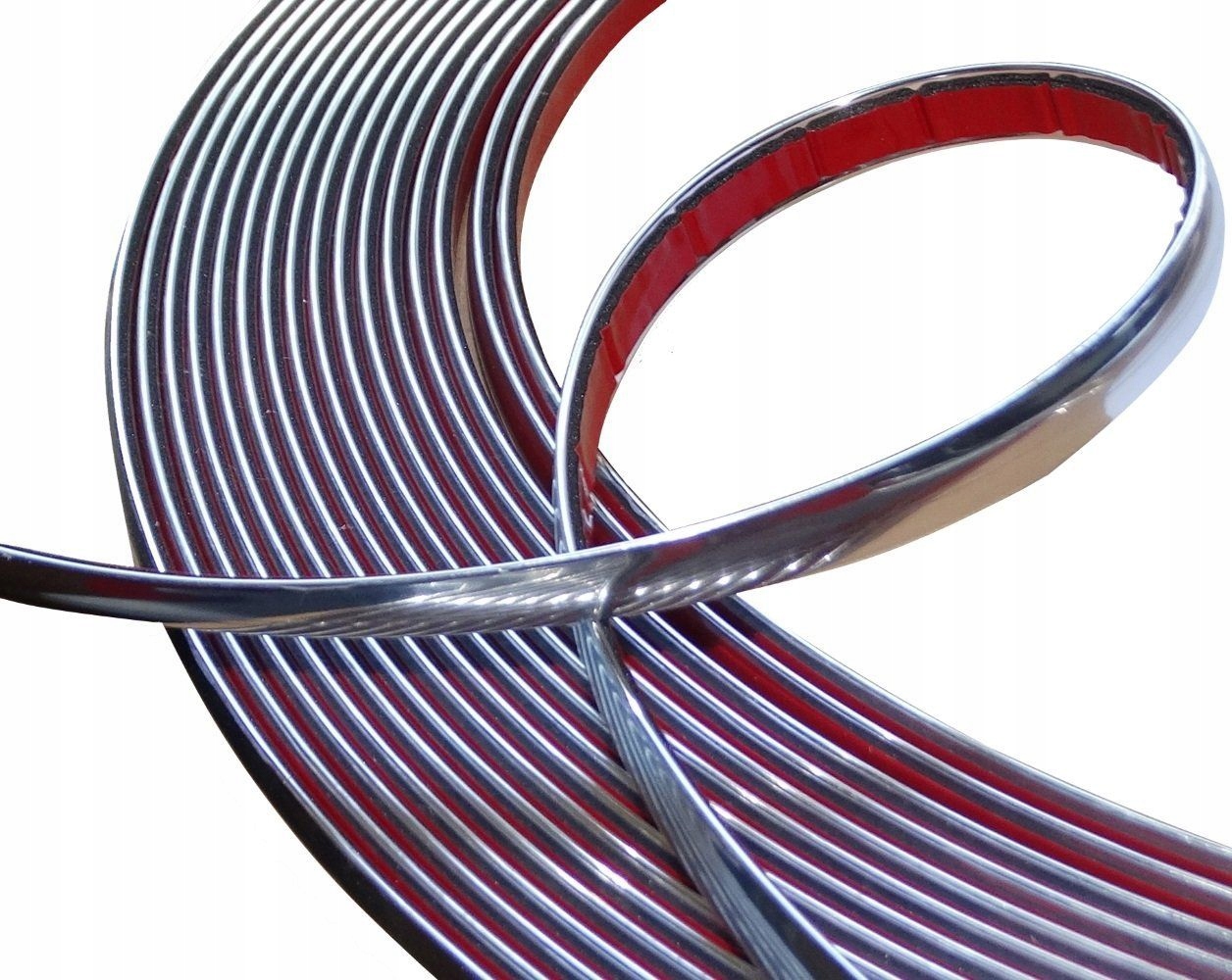 

Listwa Ozdobna Taśma Chrom Chromowana pasek 9 mm