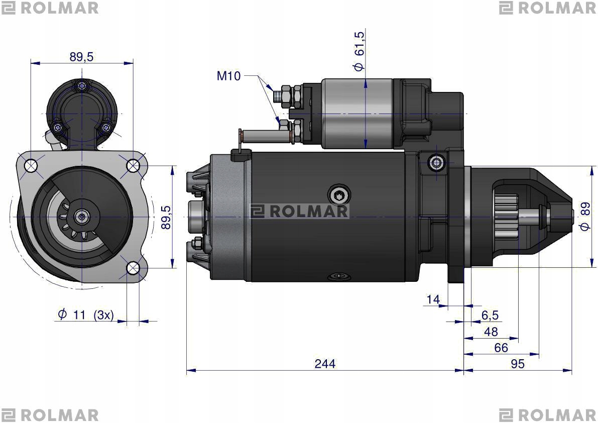 Rozrusznik 3kW C-330 C-360 ZETOR Nowy Typ EXPOM KWIDZYN Producent części Expom
