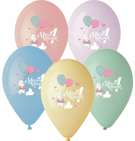 

Balony Premium 1 Urodziny Mam Roczek 5 sztuk