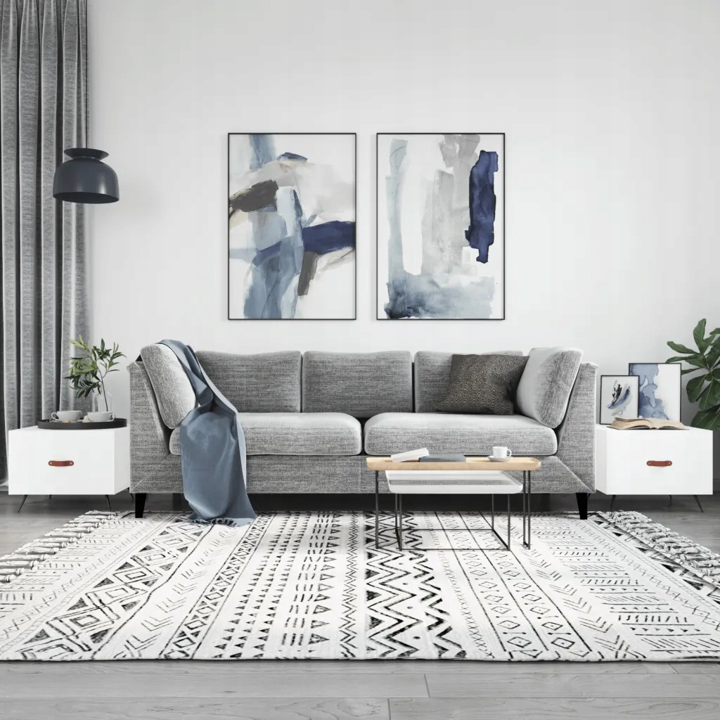 Konferenční stolky 2 ks bílé 50 x 50 x 40 cm kompozitní dřevo Bílá 829333