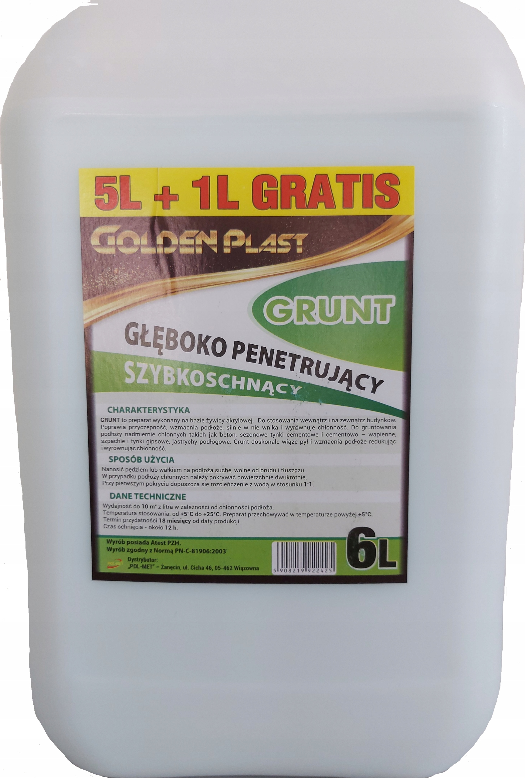 

Grunt Głęboko Penetrujący Szybkoschnący 6 L