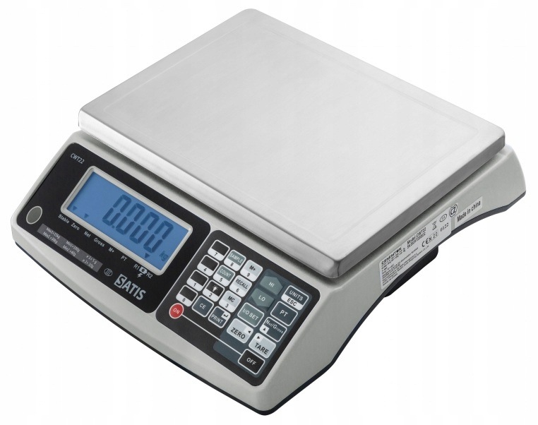 Waga Sklepowa Licząca Sztuki 1,5/3kg 0,5/1g LCD 22x31 cm SATIS CWT22 153M26