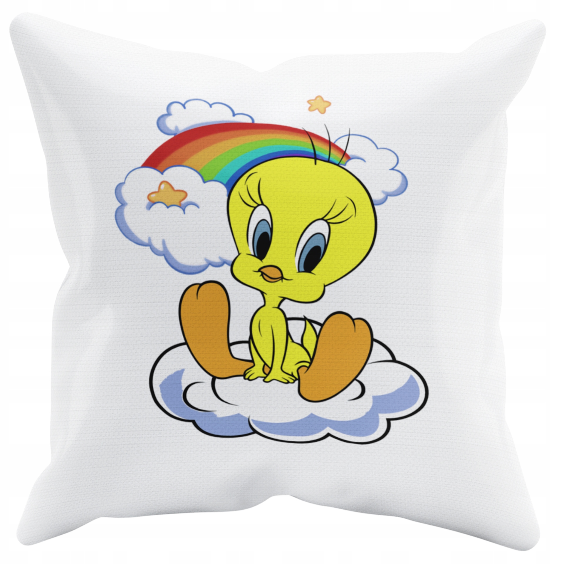 POSZEWKA NA PODUSZKĘ JAŚKA DO PRZEDSZKOLA TWEETY + IMIĘ GRATIS Kolor dominujący biel