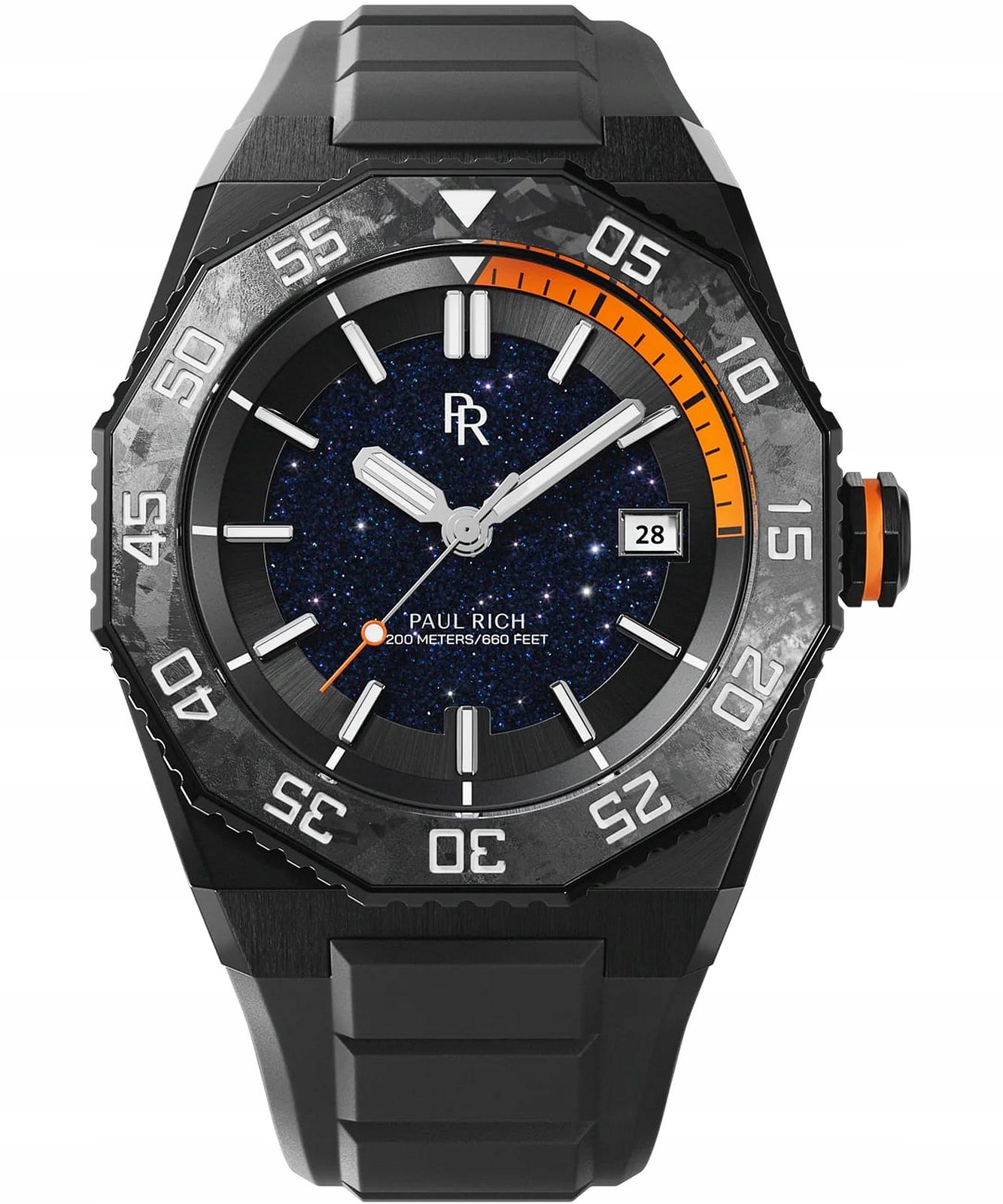 Pánské hodinky Paul Rich Aquacarbon Pro Shadow Black Aventurine