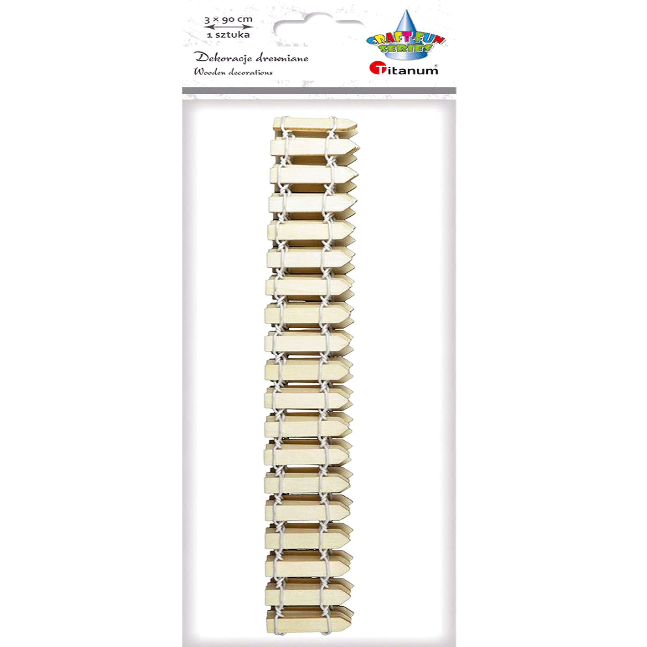 

Ozdoba Drewniana Płot Do Malowania Dekoracji 90cm