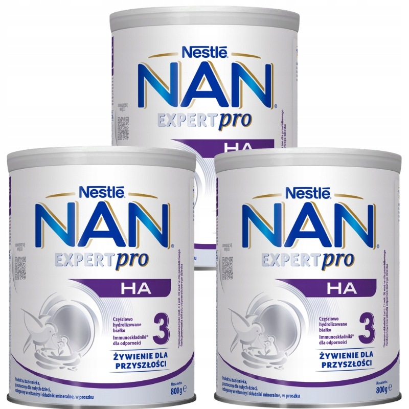 Mleko modyfikowane Nestlé Nan Expertpro HA3 powyżej 1. roku 3x800 g