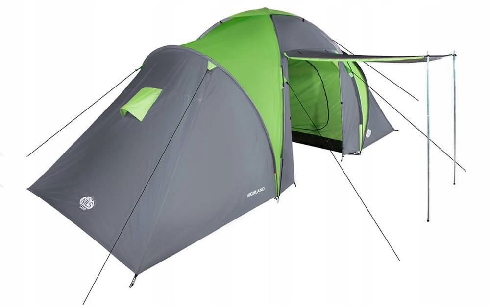 Namiot turystyczny kempingowy 6 osobowy Nils Camp Highland NC6031 zielony