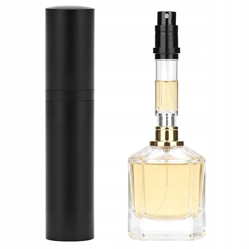 Rozprašovač Parfémů 5 ML Černý Hliníkový Prázdný Cestovní silikonový