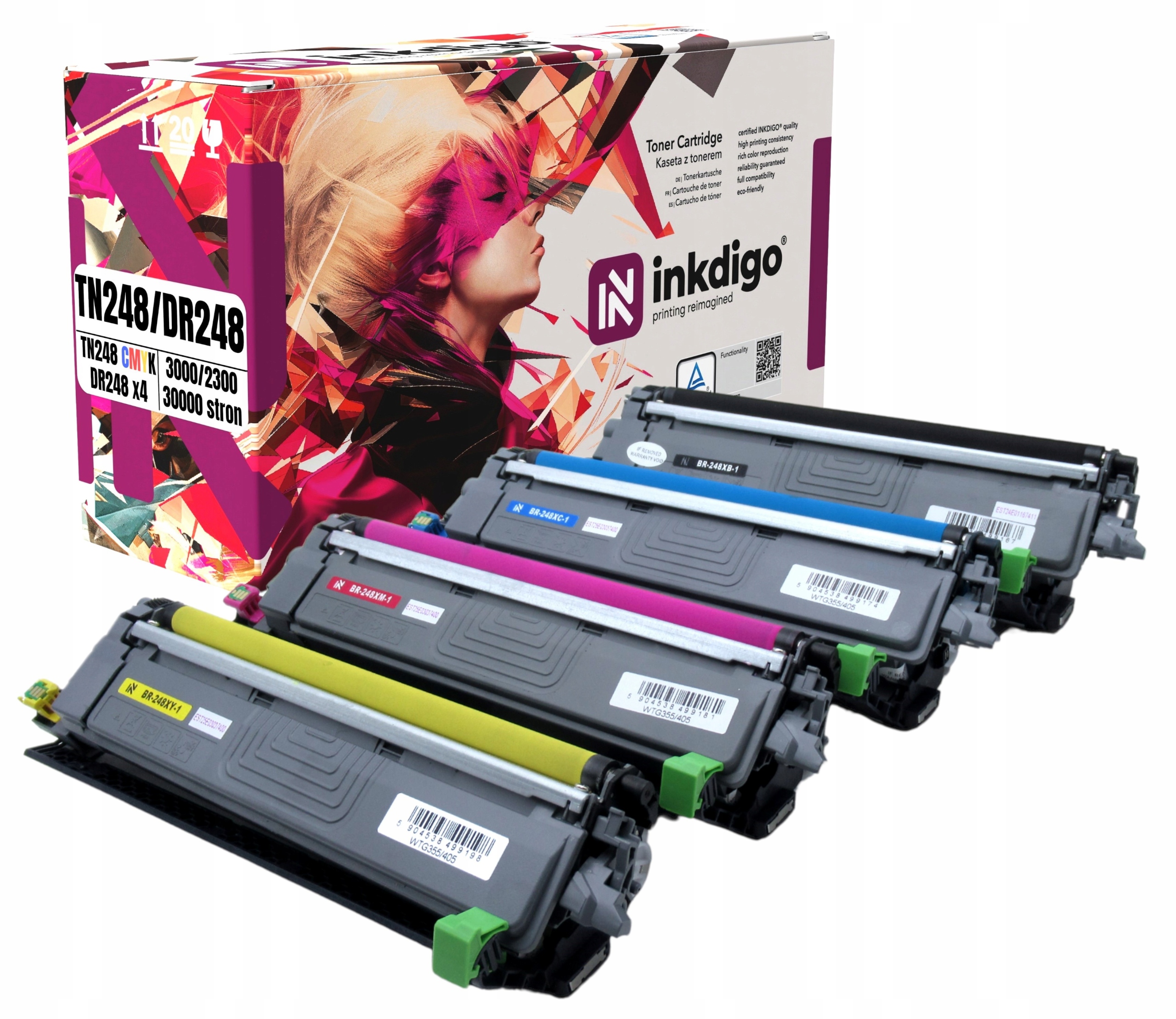 4x Toner+náhradní Buben Pro Brother DCP-L3520 MFC-L3740 HL-L3240