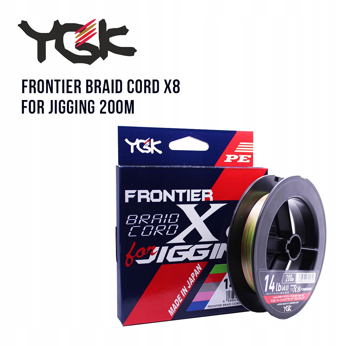 Plecionka Ygk Frontier Braid CordX8 for Jigging #2/0.233/30lb/13.61kg 200m