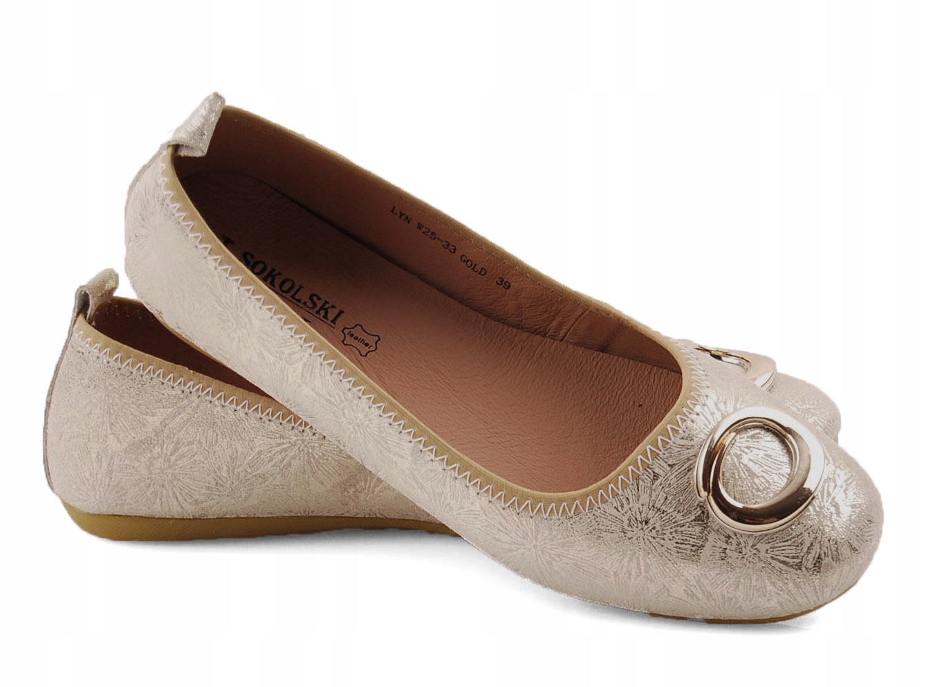T.sokolski dámské baleríny W25-33 zlaté vel.36