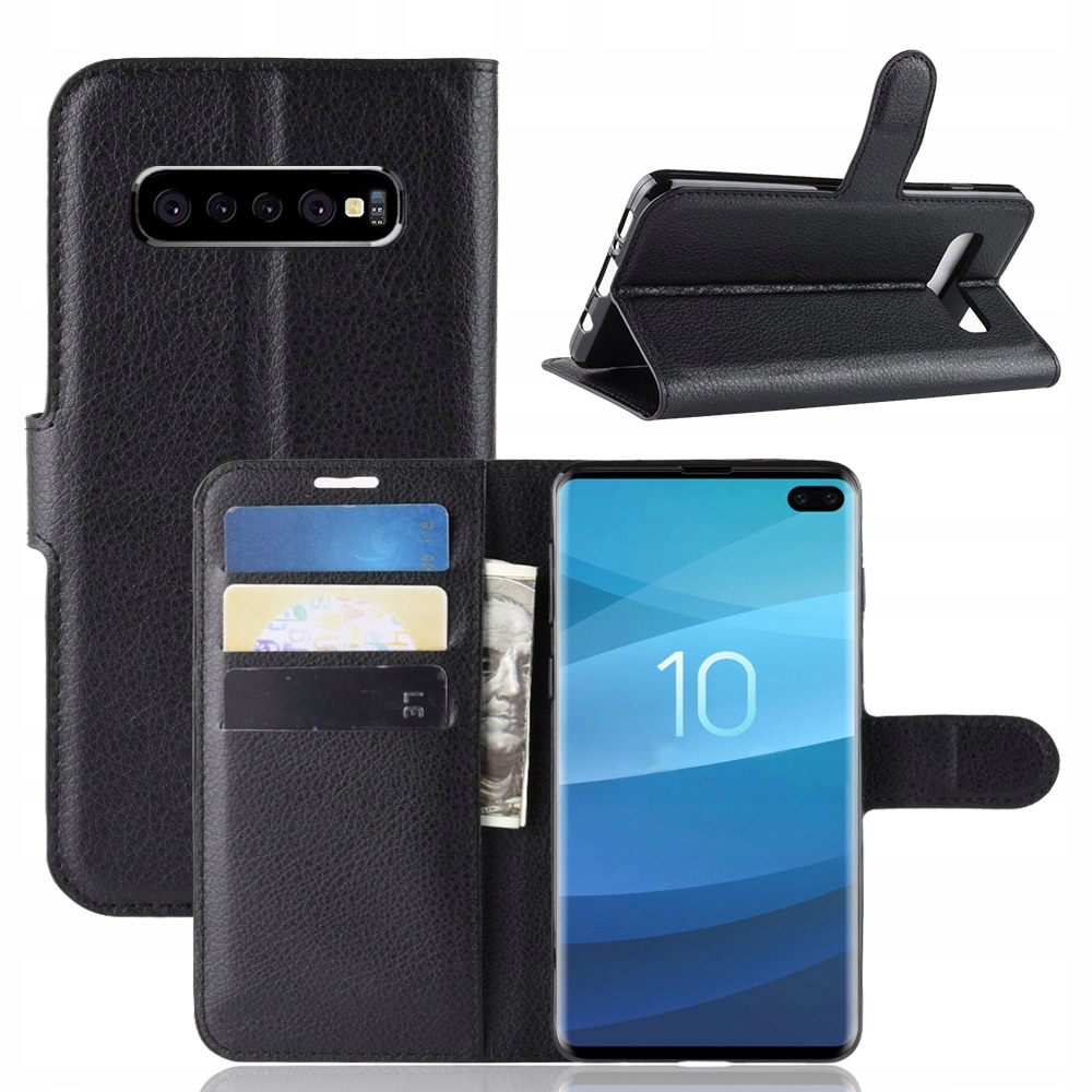 

Etui Portfel Litchi, Case Do Samsung Galaxy S10+