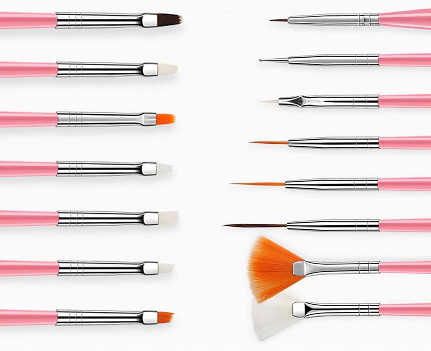 ZESTAW PĘDZLI PĘDZELKI DO ZDOBIENIA HYBRYD ŻELU OMBRE SONDA PĘDZEL 15 szt. Przeznaczenie do akrylu do usuwania pyłu do zdobień do żelu