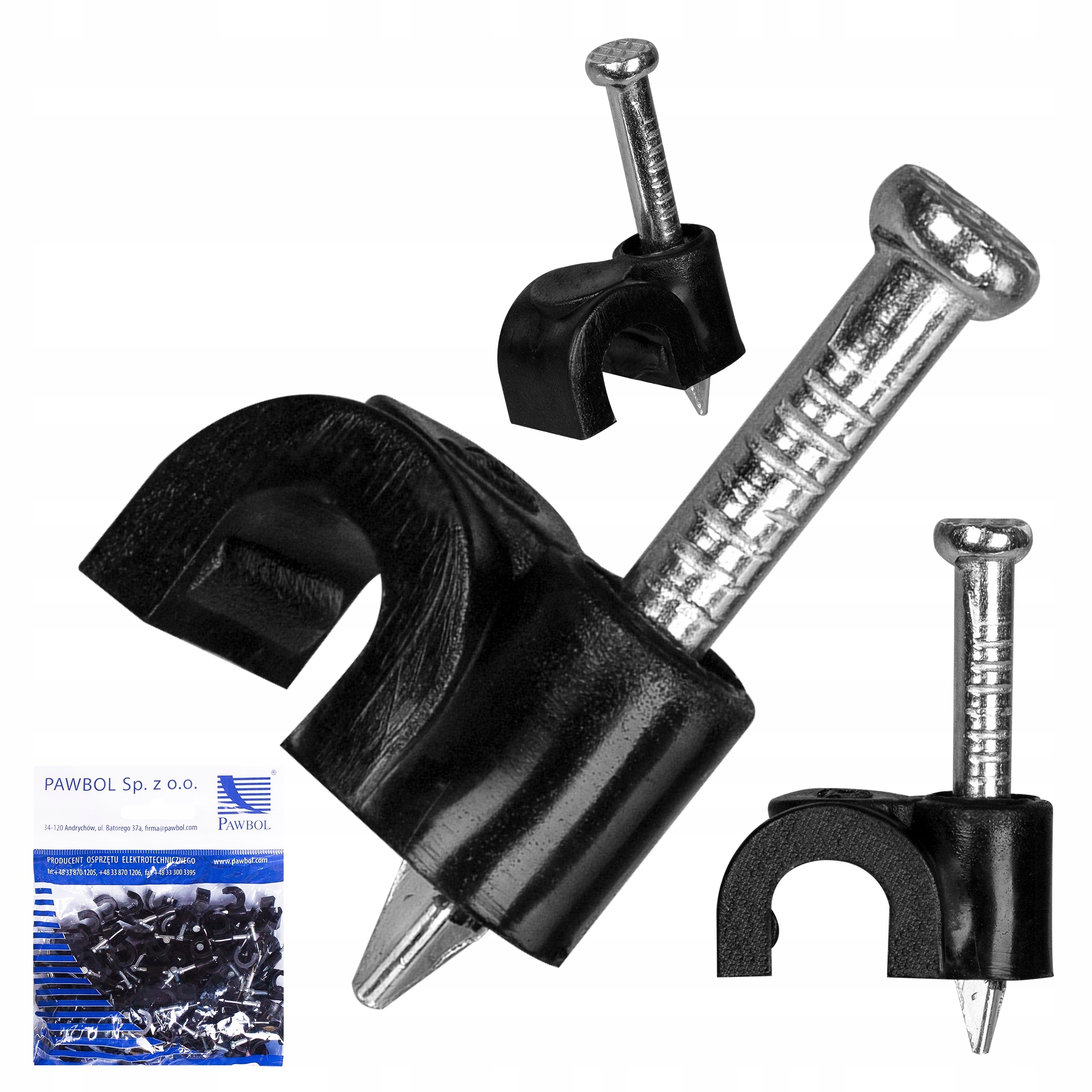 UCHWYT DO KABLA PRZEWODU FLOP KLIP 6mm 100szt