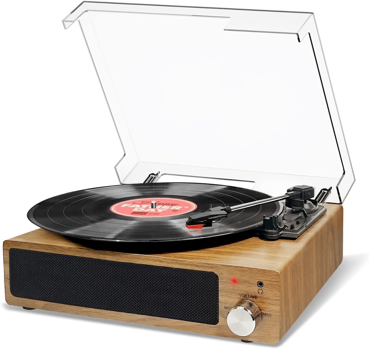 Bluetooth vinylový gramofon Retro Fydee A6-Natural Wood hnědý