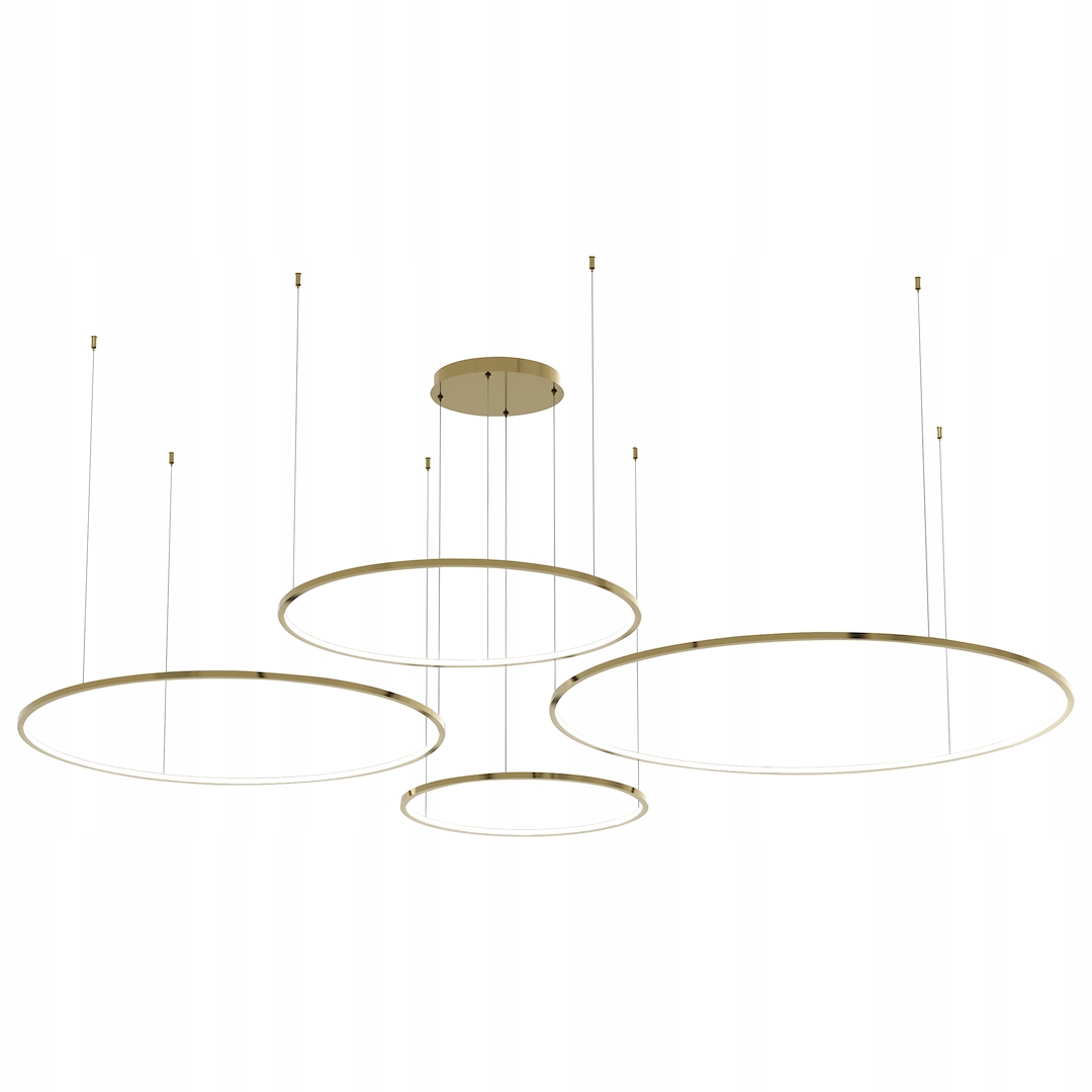 Závesná lampa Milagro Saturno zlatá 120W Led 4000K neutrálna 220 cm