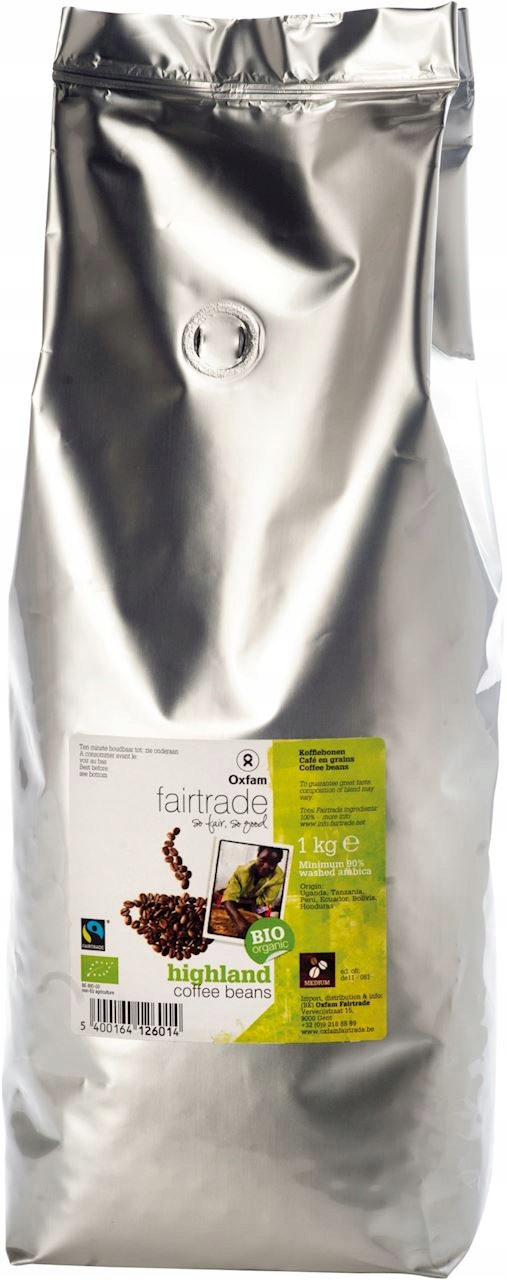 Levně Káva zrnková Arabica Oxfam Fair Trade Bio 1000 g