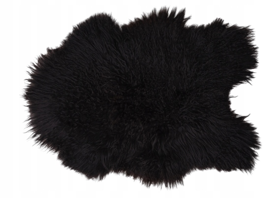 Koberec Ovčia koža Prírodná Čierna Krútená XXL