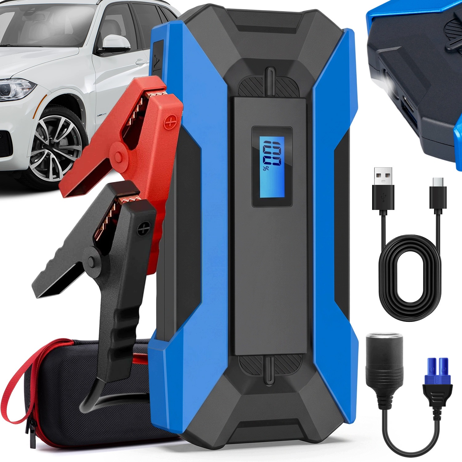 Nejsilnější Startovací Booster Jump Starter 6000MAH Startovací Zařízení