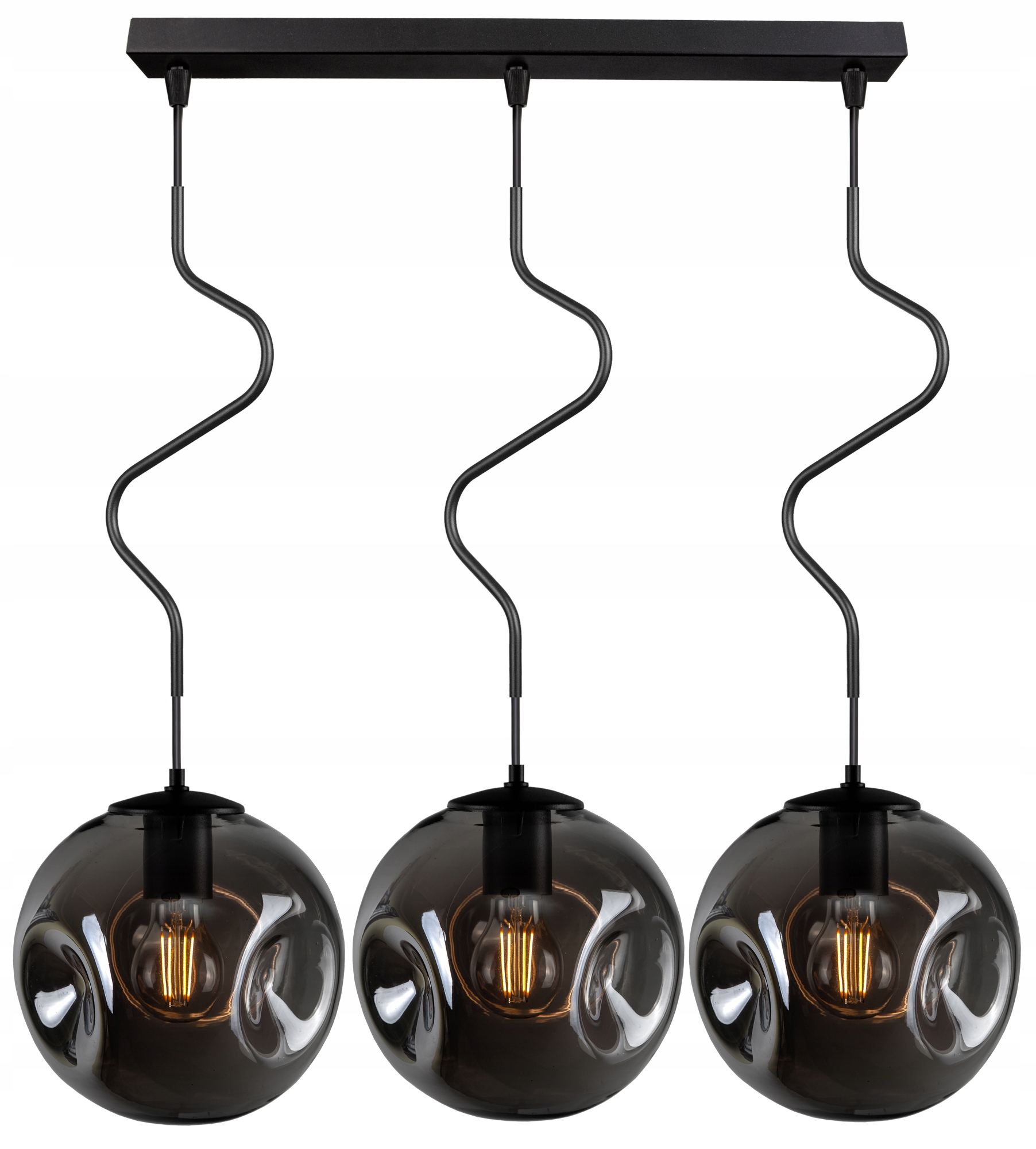 

Szklana Lampa Wisząca Sufitowa Żyrandol Kule Led