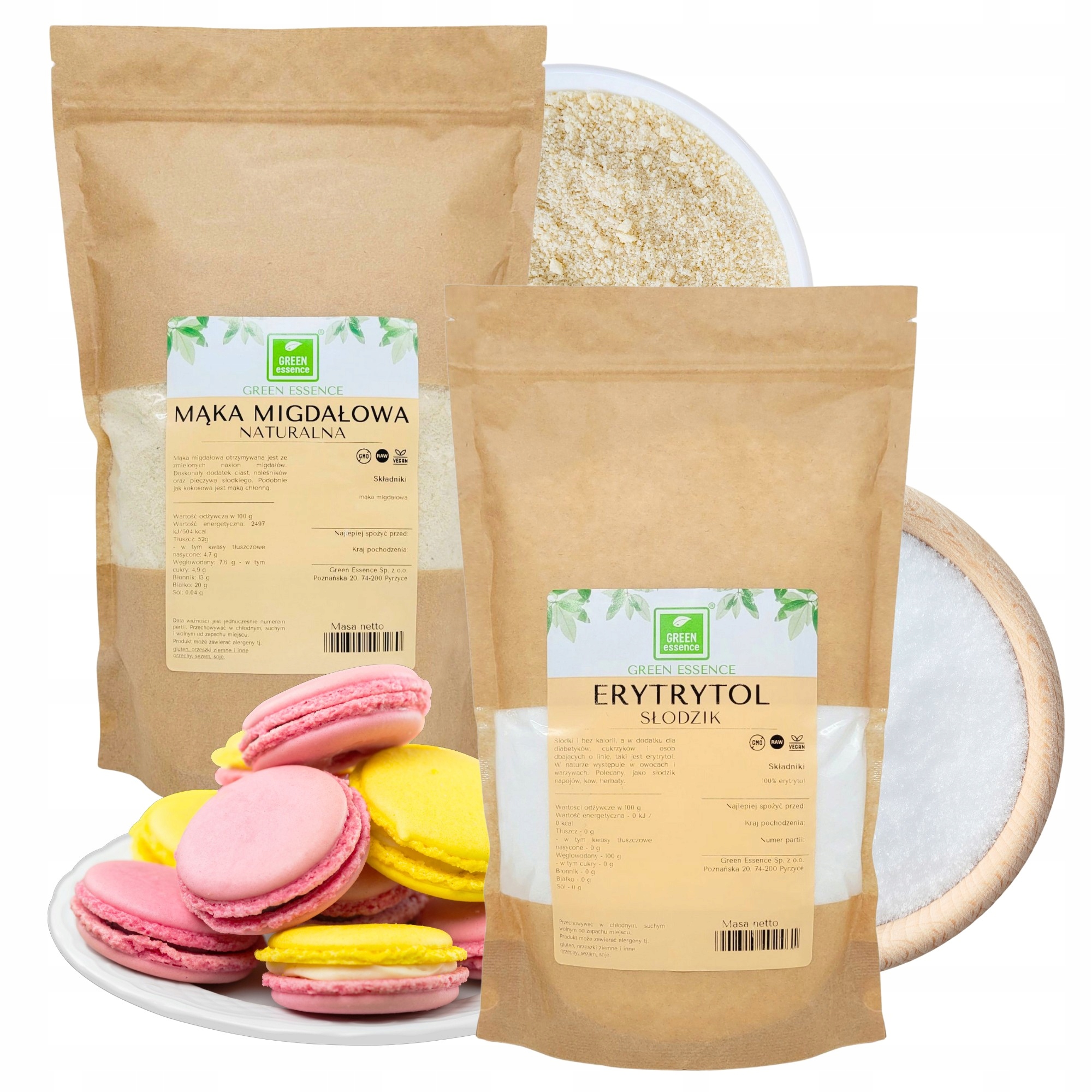 Levně Keto sladidlo Erytrytol Erytrol Mandlová Mouka moučka Mandle 2x 1kg 2kg