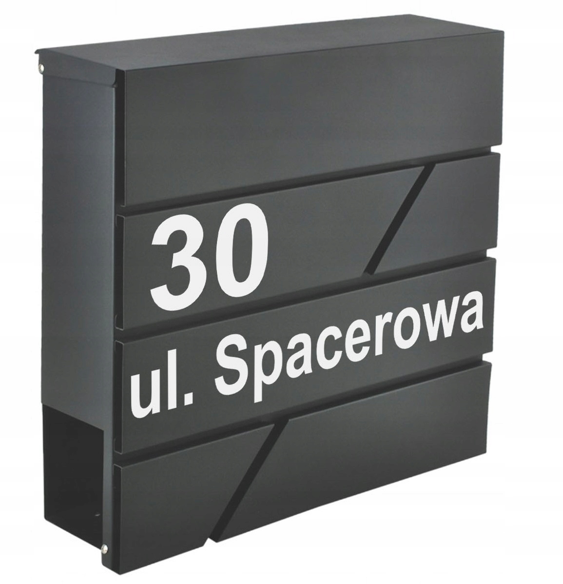 Poštovní Schránka Na Dopisy Novinová Černá S Číslem Domu Adresou Tisk Uv